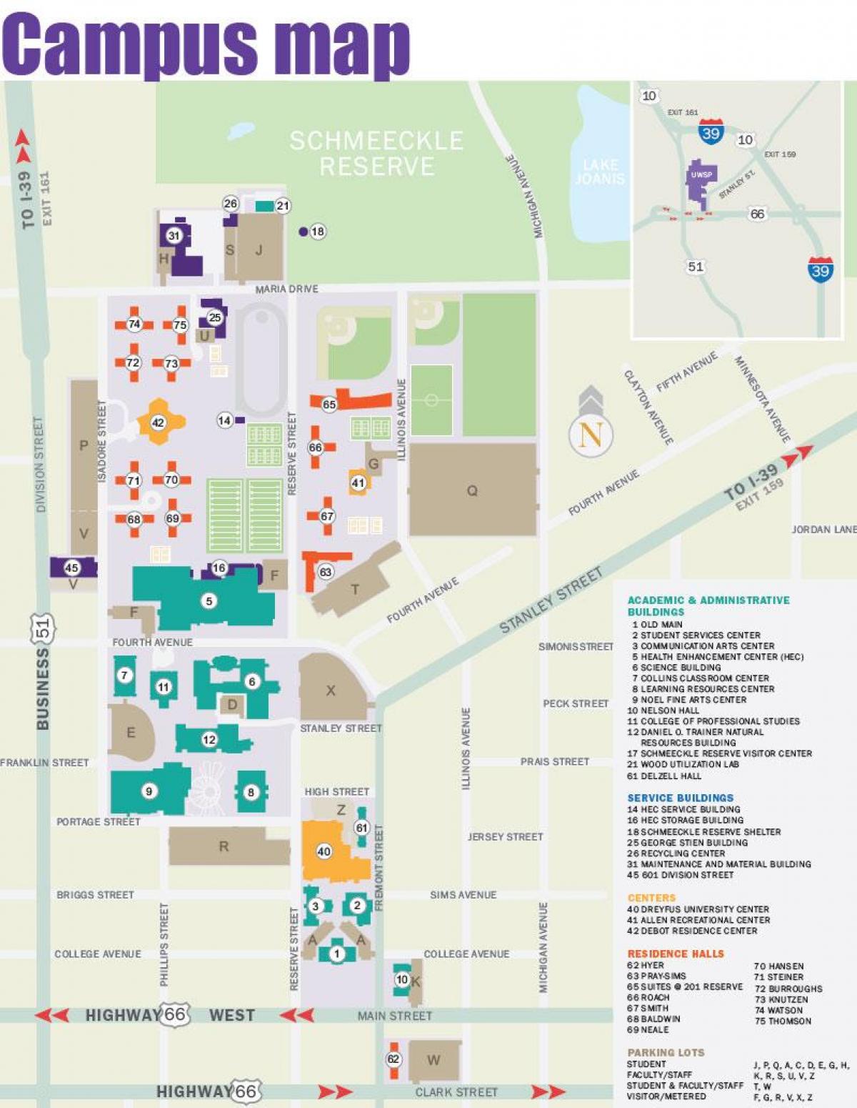 χάρτης του Portland state University