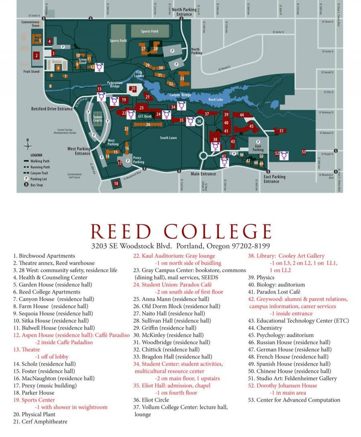 χάρτης της reed College