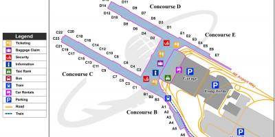 Χάρτης από το διεθνές αεροδρόμιο του Πόρτλαντ