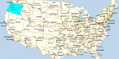Χάρτης του Πόρτλαντ, Όρεγκον, ΗΠΑ
