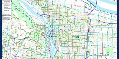 Χάρτης του Portland bike